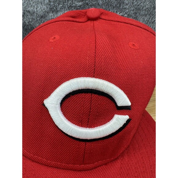 Cincinnati Reds Hat Cap Fitted Kids 6 3/4 Red MLB Baseball Wool New Era - Picture 2 of 11